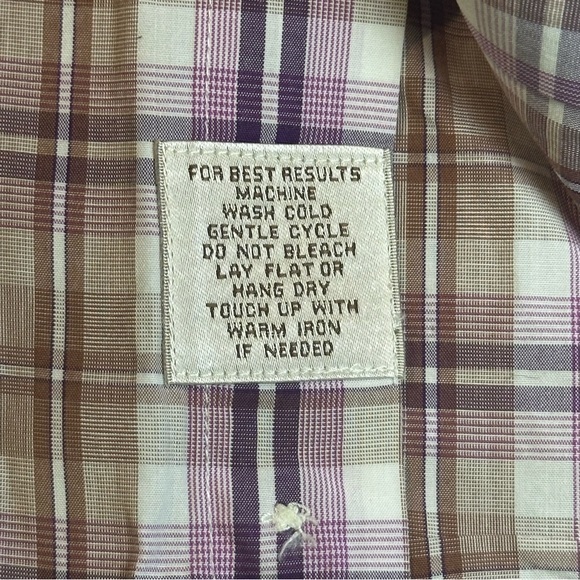 Peter Millar Mens Size 2XL Button Up Brown‎ Plaid Long Sleeve - Picture 4 of 7